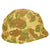 Original U.S. WWII Named USMC M1 Schlueter Fixed Bale Helmet with 3rd Pattern Cover and Firestone Liner - Complete Original Items
