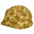 Original U.S. WWII Named USMC M1 Schlueter Fixed Bale Helmet with 3rd Pattern Cover and Firestone Liner - Complete Original Items