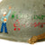 Original U.S. WWII Named US Navy Aerographer’s Mate “Weather Gussers” Painted Front Seam Swivel Bale Schlueter M1 Helmet with Inland/Firestone Liner - AG2 Iannucci Original Items