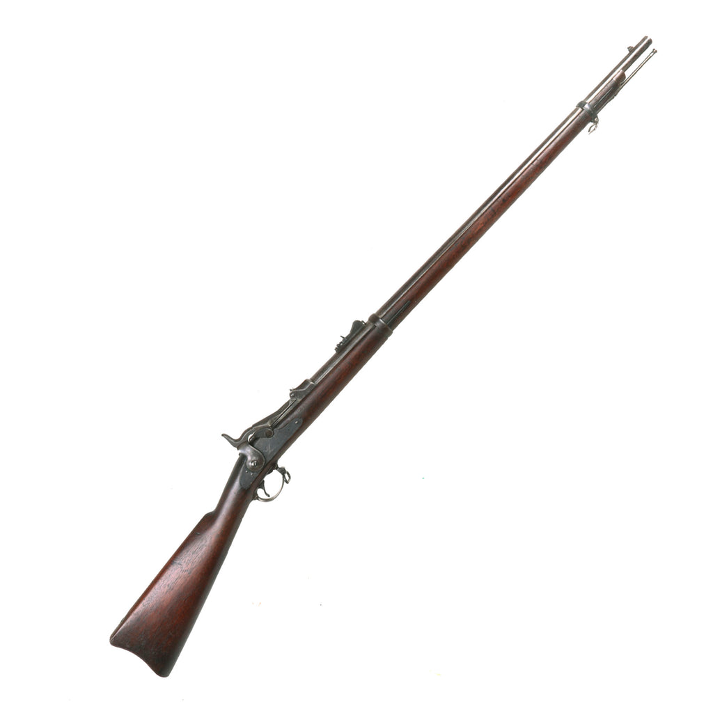 Original U.S. Springfield Trapdoor Model 1873 Rifle made in 1886 with Standard Ramrod and Arsenal Replaced Stock - Serial 321733 Original Items