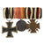 Original Imperial German WWI Era Medal Bar with EKII and Kingdom of Württemberg Long Service Medal - 3 Awards Original Items