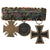Original Imperial German WWI Era Medal Bar with EKII and Kingdom of Württemberg Long Service Medal - 3 Awards Original Items