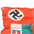 Original WWII Axis Powers German and Italian Friendship Flag with NSDAP and House of Savoy Designs, 12 1/4" x 13"