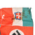 Original WWII Axis Powers German and Italian Friendship Flag with NSDAP and House of Savoy Designs, 12 1/4" x 13"