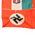 Original WWII Axis Powers German and Italian Friendship Flag with NSDAP and House of Savoy Designs, 12 1/4" x 13"