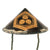 Original Japanese Edo Period 19th Century Samurai Jingasa Helmet with Family Crest and Shinobi-no-o Original Items