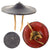 Original 19th Century Japanese Late Edo Period Lacquered Flat Samurai Jingasa Helmet with Painted-Over Family Crest and Liner Original Items