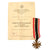 Original German WWII War Merit Cross 2nd Class with Swords and Named Award Document - KvKII Original Items