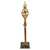 Original German WWII National Socialist State Veteran's Association Flag Pole Finial on Brass & Marble Pedestal - NSRKB Original Items