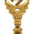 Original German WWII National Socialist State Veteran's Association Flag Pole Finial on Brass & Marble Pedestal - NSRKB Original Items