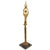 Original German WWII National Socialist State Veteran's Association Flag Pole Finial on Brass & Marble Pedestal - NSRKB Original Items