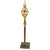 Original German WWII National Socialist State Veteran's Association Flag Pole Finial on Brass & Marble Pedestal - NSRKB Original Items