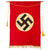 Original German WWII NSDAP National Socialist Party Podium Banner with Hanger Rod & Tassel Rope - 43" x 29" Original Items