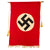 Original German WWII NSDAP National Socialist Party Podium Banner with Hanger Rod & Tassel Rope - 43" x 29" Original Items