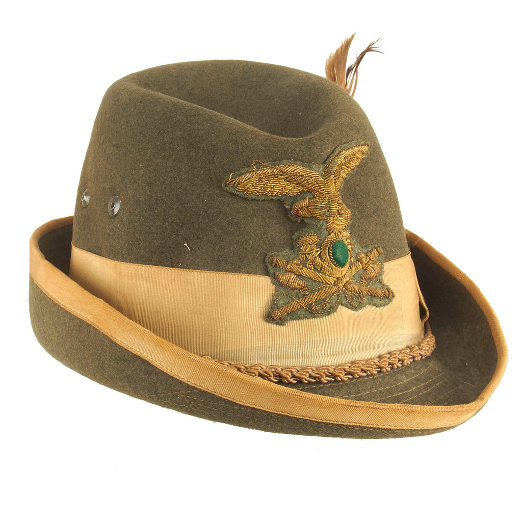 Original WWII Royal Italian Army Alpine Division Officer Alpini Cap with Feather Original Items