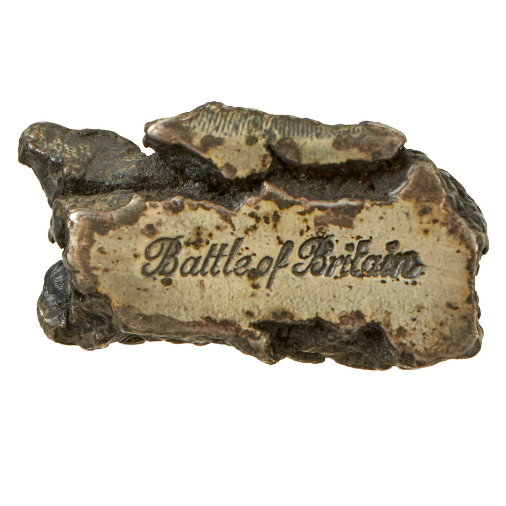 Original British WWII “Battle of Britain” Shrapnel Turned Pin Original Items