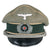 Original German WWII Service Used Army Heer Infantry Officers Schirmmütze Visor Crush Cap - Missing Sweatband Original Items