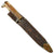 Original U.S. WWII Era “Egonomic Handle” Theater Made Fighting Knife Constructed From Japanese Arisaka Rifle Type 30 Bayonet With Leather Scabbard Original Items