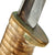Original U.S. WWII Era “Egonomic Handle” Theater Made Fighting Knife Constructed From Japanese Arisaka Rifle Type 30 Bayonet With Leather Scabbard Original Items