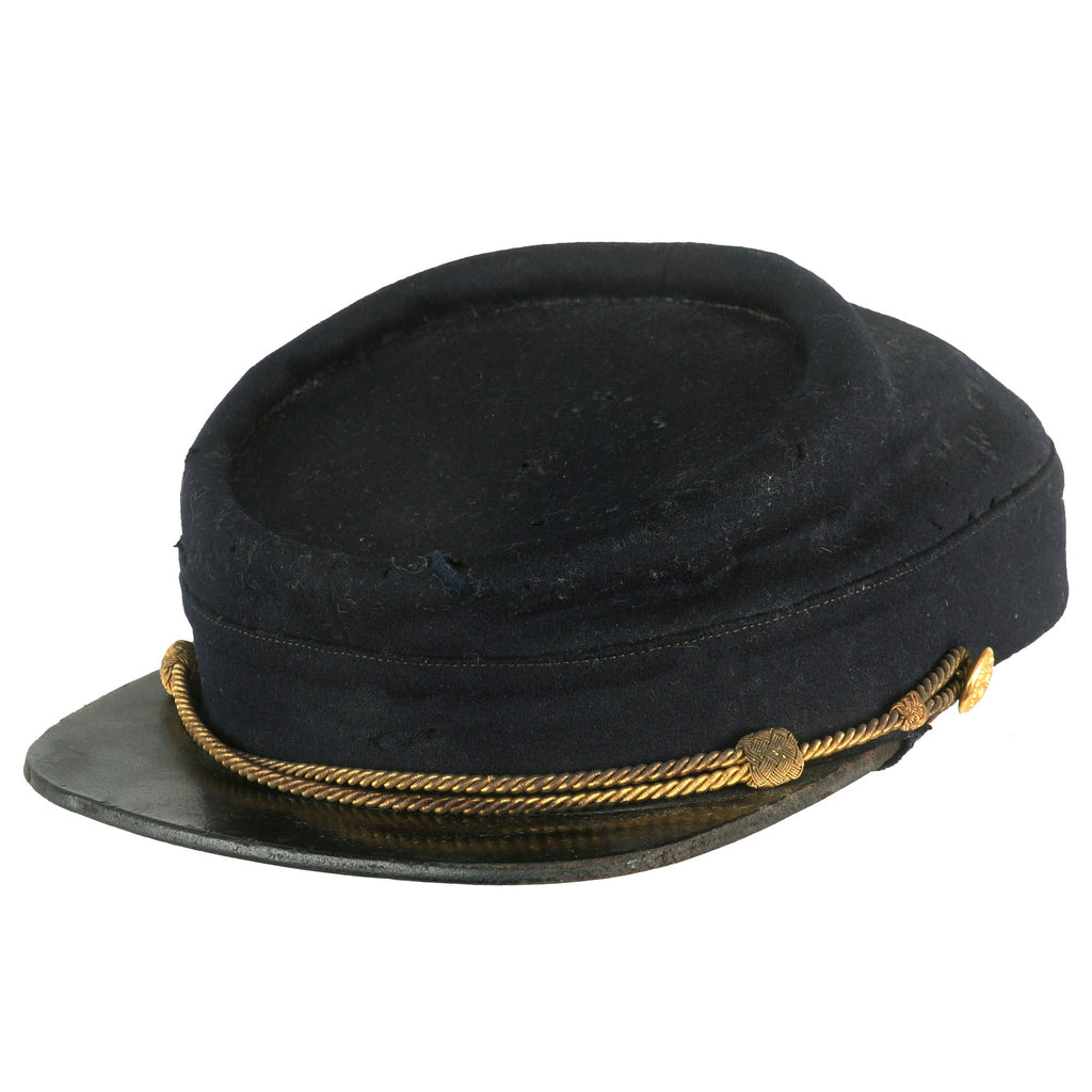 Original U.S. Indian Wars New Hampshire Volunteer Militia Model 1872 Federal Issue Chasseur Style Pattern Kepi by Benton and Bush of Boston - Size 7 ¼ Original Items