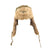 Original German WWII 1943 Dated Eastern Front Rabbit Fur Pelzmütze Winter Hat with Attached Panzer Skull - Size 61 Original Items