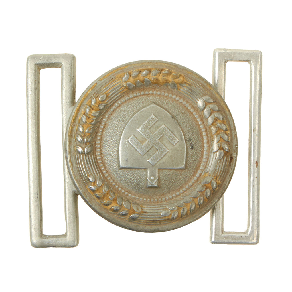 Original German WWII RAD National Labor Service Leader's Brocade Belt Buckle with End Loop Original Items