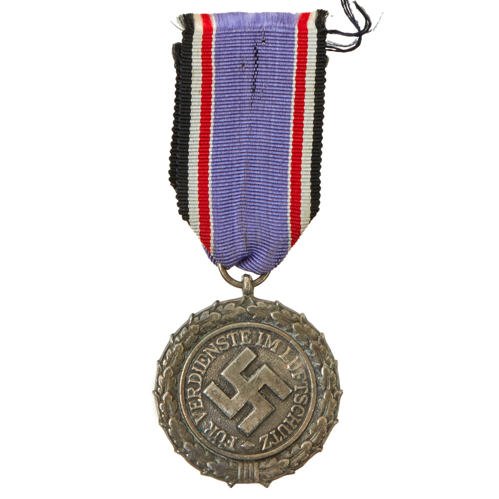 Original German WWII RLB Luftschutz Air Defense Honor Medal 2nd Grade with Ribbon Original Items