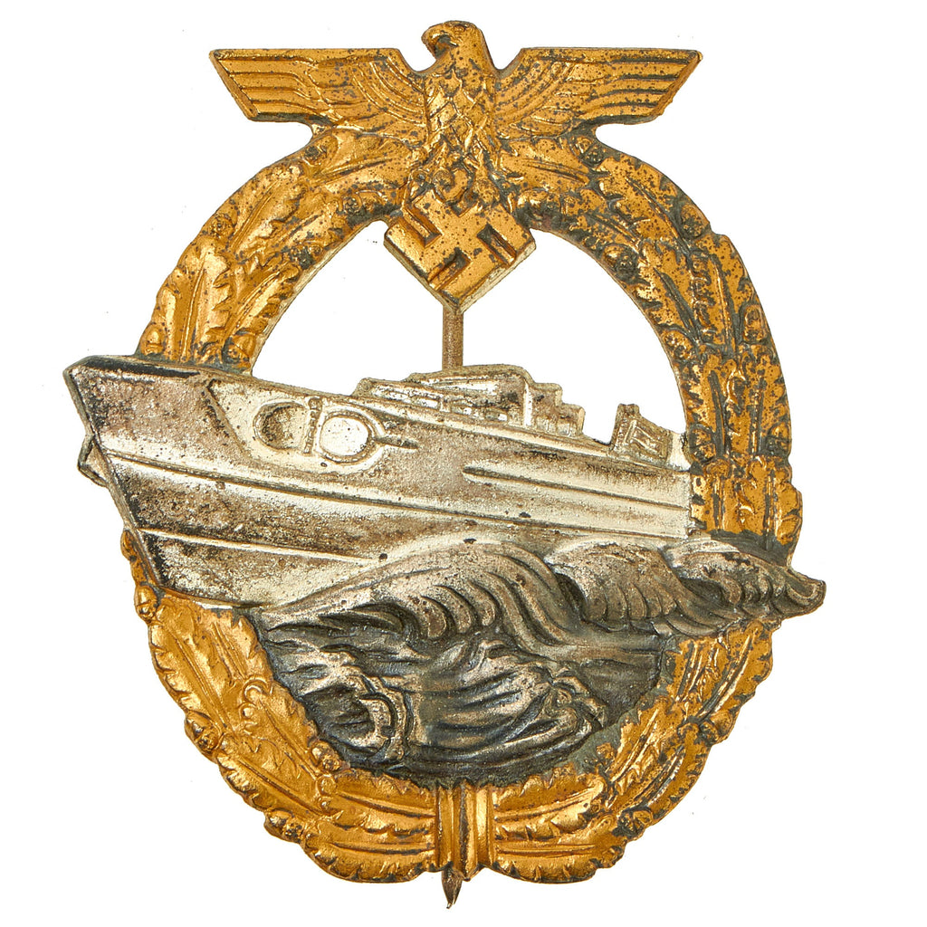 Original German WWII Kriegsmarine 2nd Model S-Boat Fast Attack Craft War Badge by by Rudolf Souval Original Items