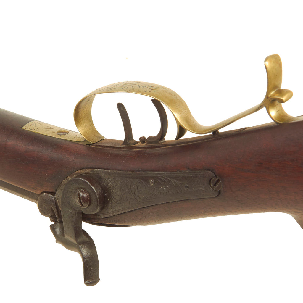 Original U.S. Pennsylvania Percussion Rifle with Set Trigger & Trade L ...