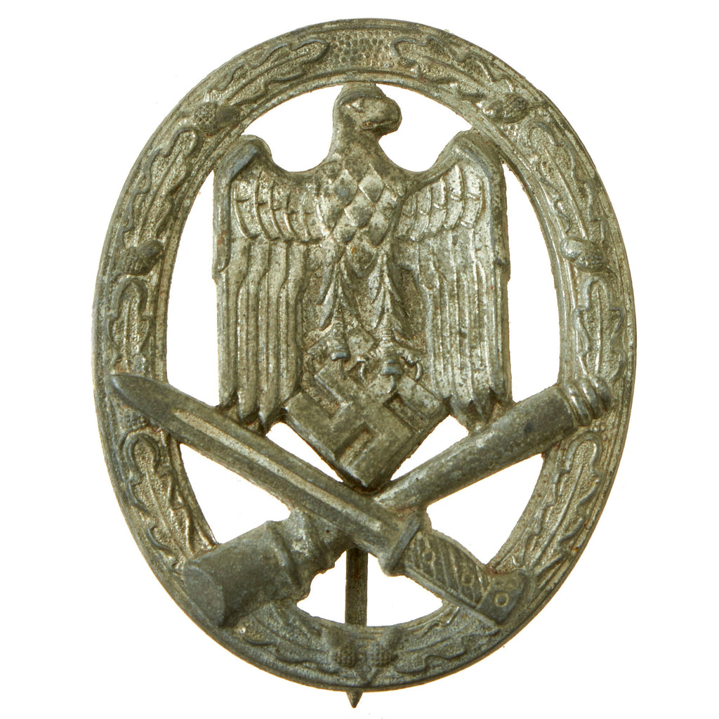 Original German WWII Silver Grade General Assault Badge by F. W. Assmann & Söhne of Lüdenscheid Original Items