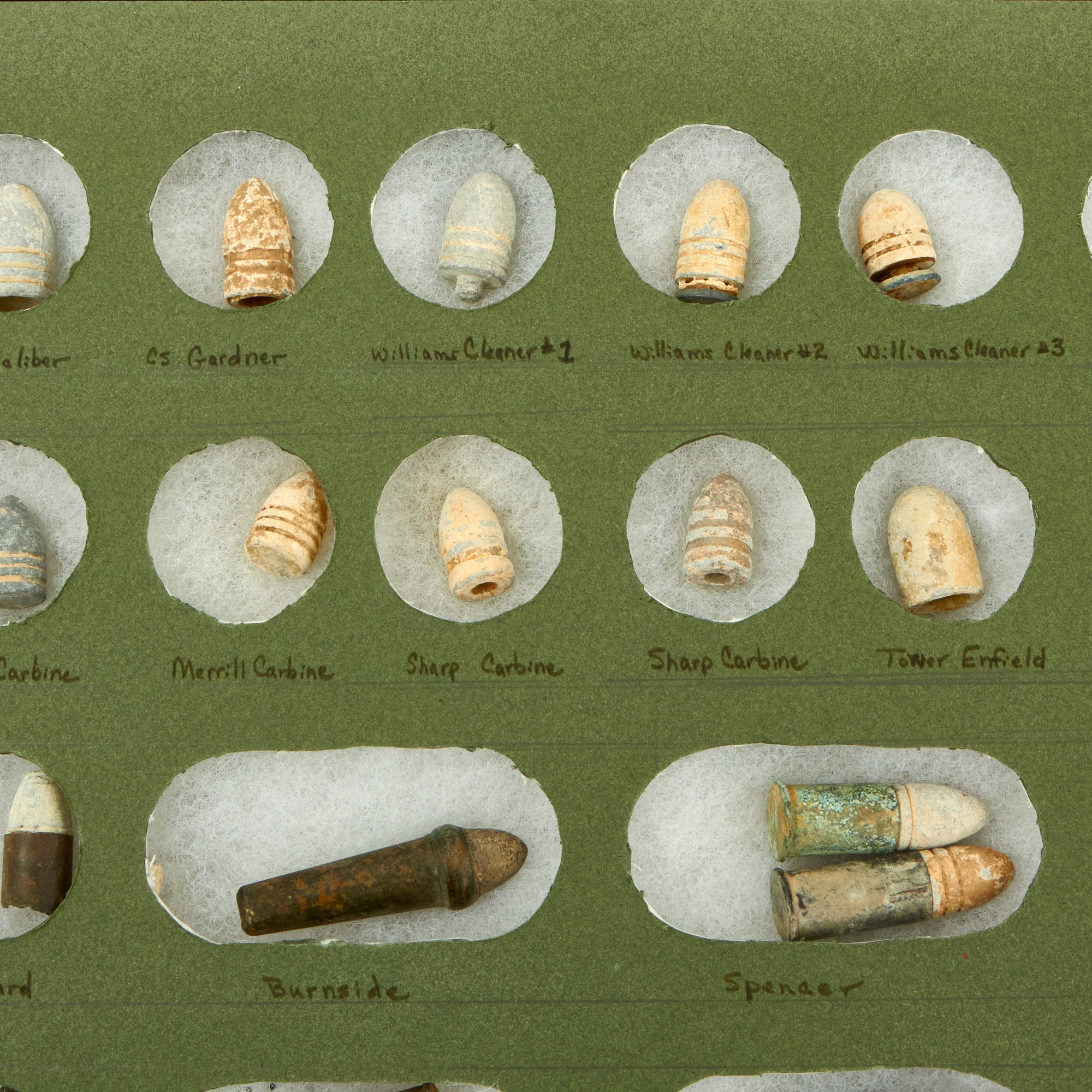 Original U.S. Civil War Bullet & Cartridge Collection in Display Case ...