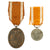 Original German WWI - WWII Award, Insignia, and Tinnie Grouping with Eastern Medal, Coastal Artillery Badge, and More - 15 Items Original Items