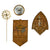 Original German WWI - WWII Award, Insignia, and Tinnie Grouping with Eastern Medal, Coastal Artillery Badge, and More - 15 Items Original Items