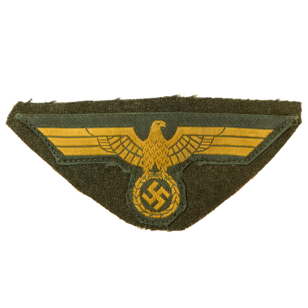 Original German WWII Kriegsmarine Navy Field Gray BeVo Breast Eagle Insignia - Uniform Cut Out Original Items
