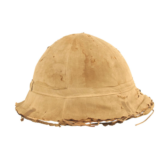 Original Imperial Japanese WWII Japanese Army  “B-Spec” Material Substitute Wicker Sun Helmet Original Items