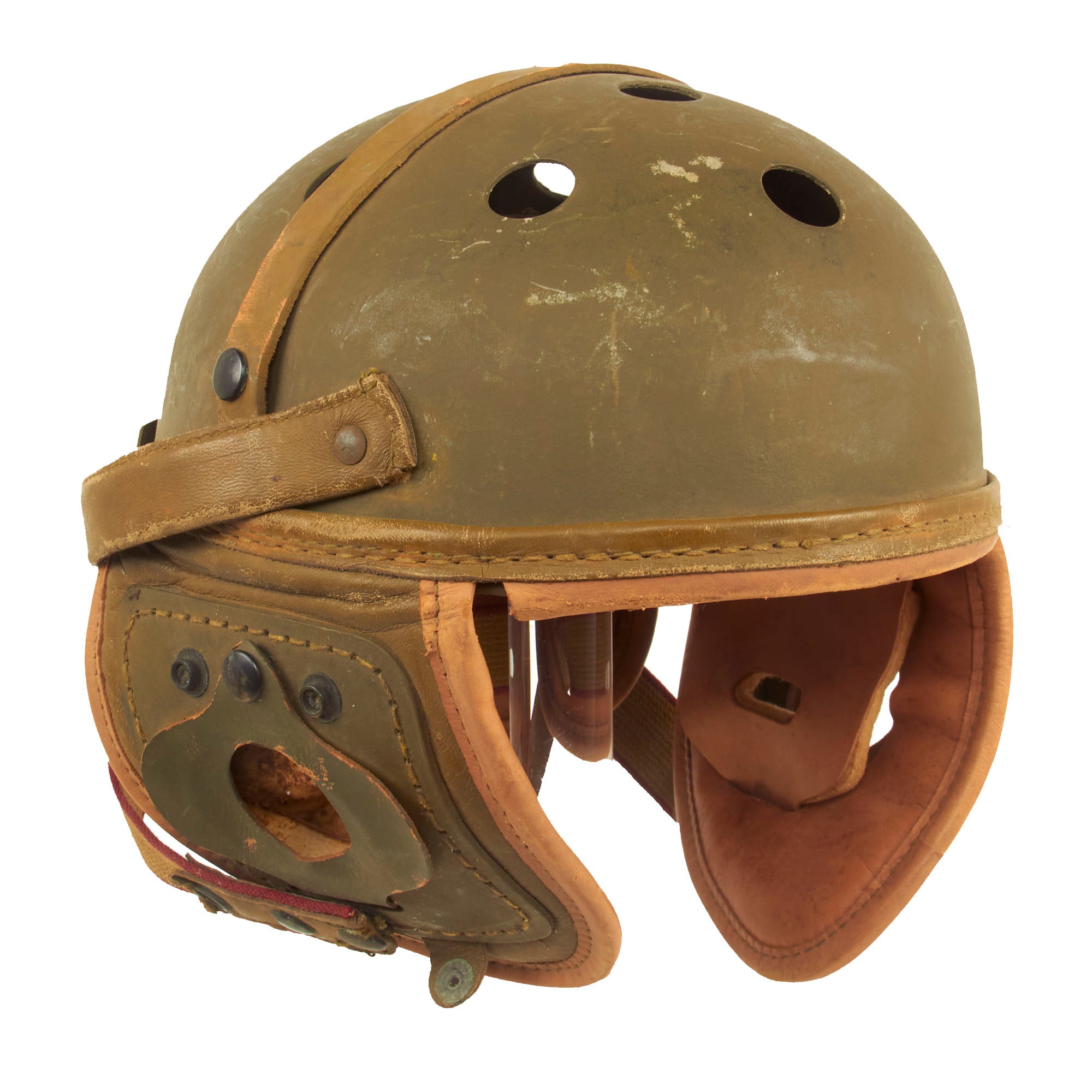 Original U.S. WWII M38 Tanker Helmet by Rawlings Manufacturing Co