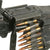 Original German WWII MG 34 Display Machine Gun with Carrier Drum and Belt with Inert Ammunition in 1941 Dated Can Original Items