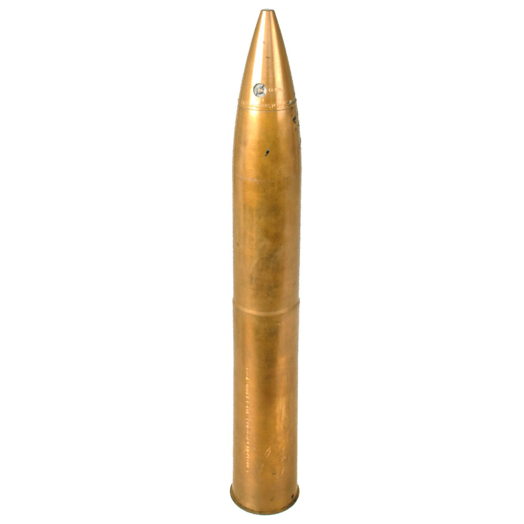 Original U.S. WWII M19B1 75mm Drill Cartridge Dated 1944 - Inert Original Items