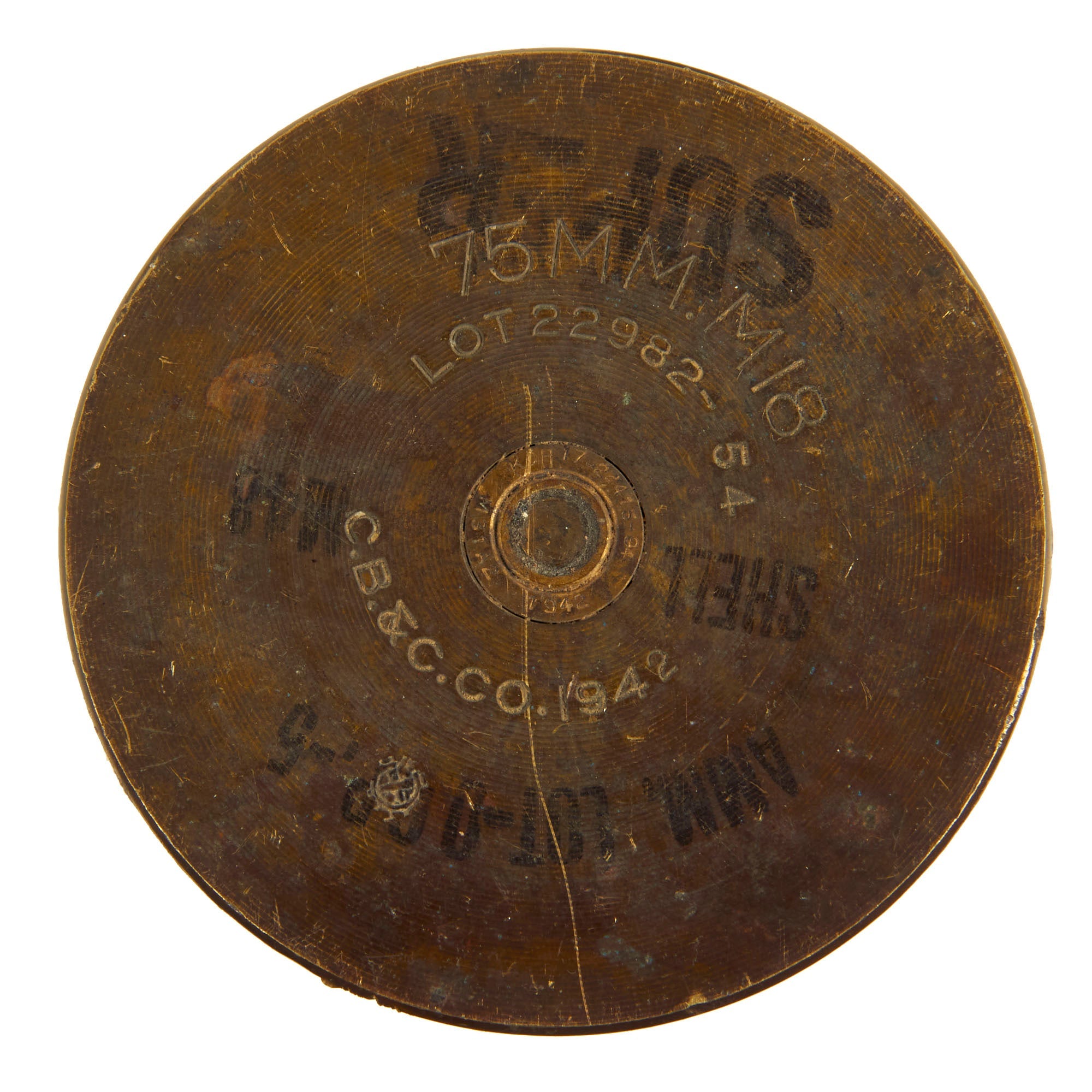 Original U.S. WWII Sherman Tank Gun 75mm M72 Armor Piercing Inert Roun ...