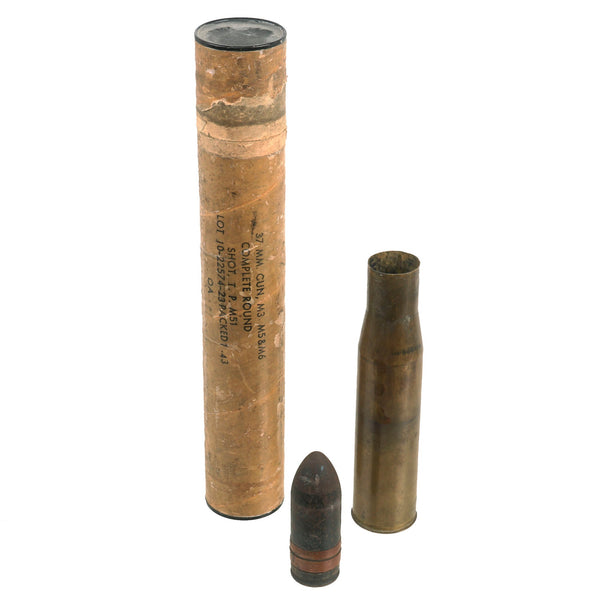 Original U.S. WWII Inert 37mm M80 Armor-Piercing Round For The Brownin ...