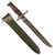 Original U.S. WWII M1905E1 M1 Garand 10 inch Cut Down Bayonet by Springfield Armory Dated 1906 with M7 Scabbard Original Items