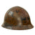 Original Japanese WWII Type 90 Army Helmet with Intact Star & Possible Shrapnel Damage - No Liner or Chinstrap - Tetsubo Original Items