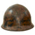 Original Japanese WWII Type 90 Army Helmet with Intact Star & Possible Shrapnel Damage - No Liner or Chinstrap - Tetsubo Original Items