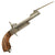 Original U.S. Civil War Era Belgian 10mm Pinfire Double Barrel Pistol with Folding Bayonet Circa 1855 - Non-Functional Original Items