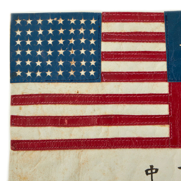 Original U.S. WWII USN Navy China All Leather Blood Chit With Blue Anc ...