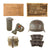 DRAFT WW2 GERMAN BRIING HOME HELMET AND GROUP Original Items