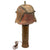 Original German WWI Artillery Shell Casing Trench Art Lamp with Camouflage M16 Helmet Lampshade - Functional Original Items