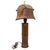 Original German WWI Artillery Shell Casing Trench Art Lamp with Camouflage M16 Helmet Lampshade - Functional Original Items