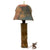 Original German WWI Artillery Shell Casing Trench Art Lamp with Camouflage M16 Helmet Lampshade - Functional Original Items