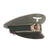 Original German WWII Army Heer Infantry EM/NCO Schirmmütze Visor Cap - Missing Sweatband & Broken Chinstrap - Size 55 Original Items